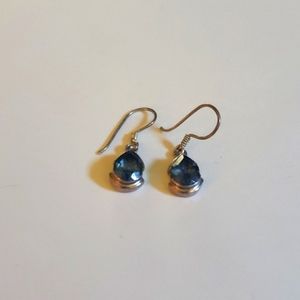 Beautiful blue topaz earrings
